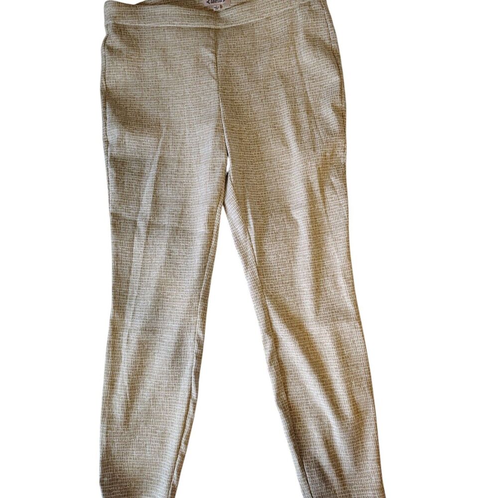 Nanette Lepore VTG Stretch Knit Ankle Leg  Pull-On Pants Size L Geometric Print